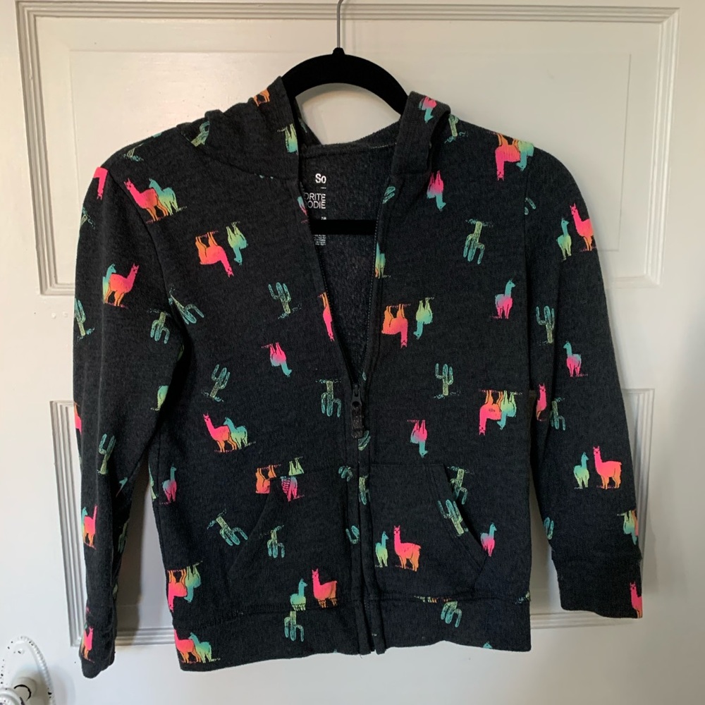 Llama and Cactus Hoodie 7/8